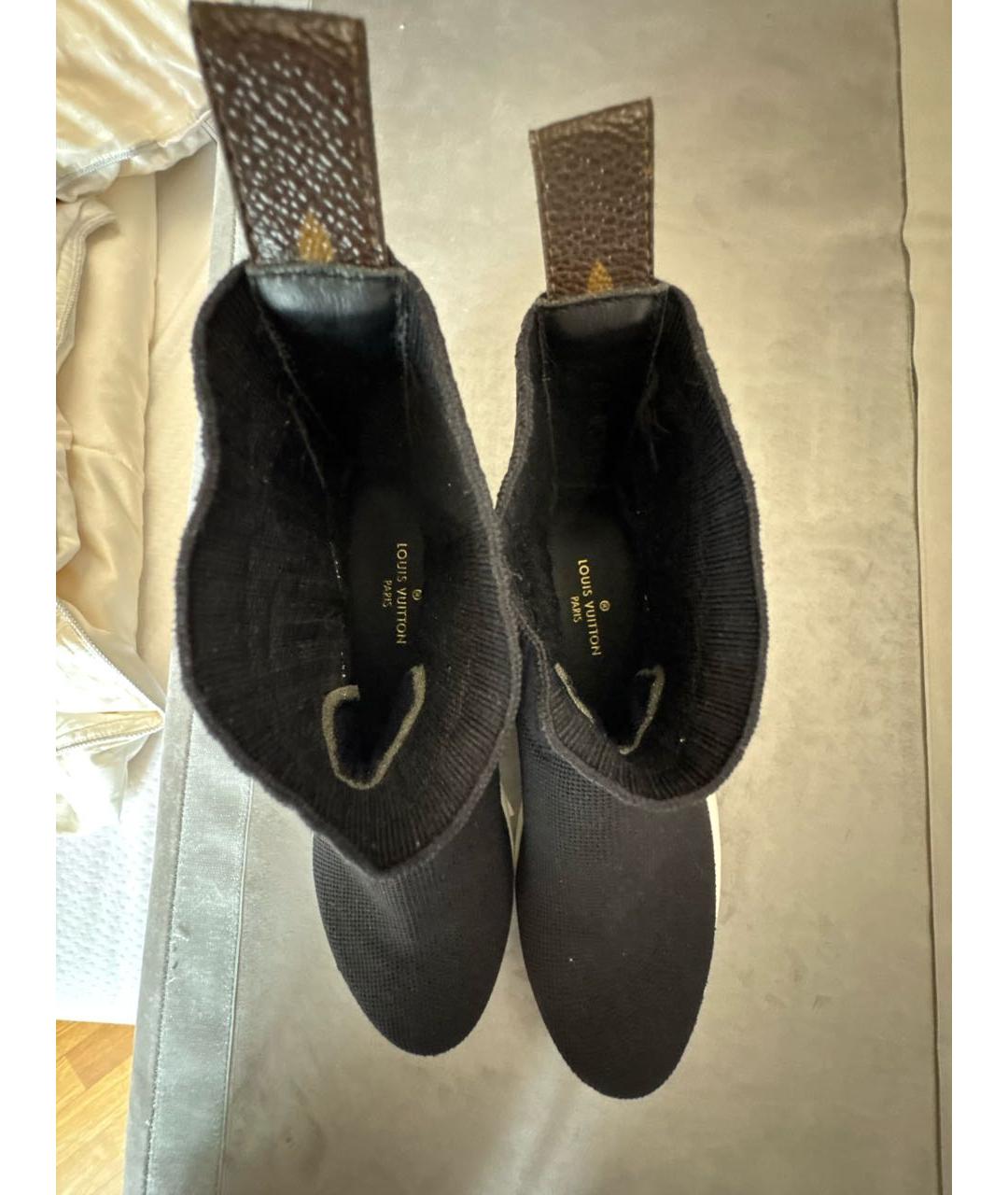 LOUIS VUITTON Черные текстильные кроссовки, фото 3