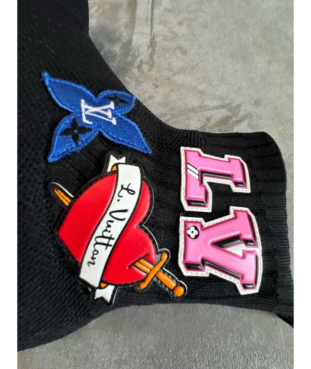 LOUIS VUITTON Черные текстильные кроссовки, фото 5