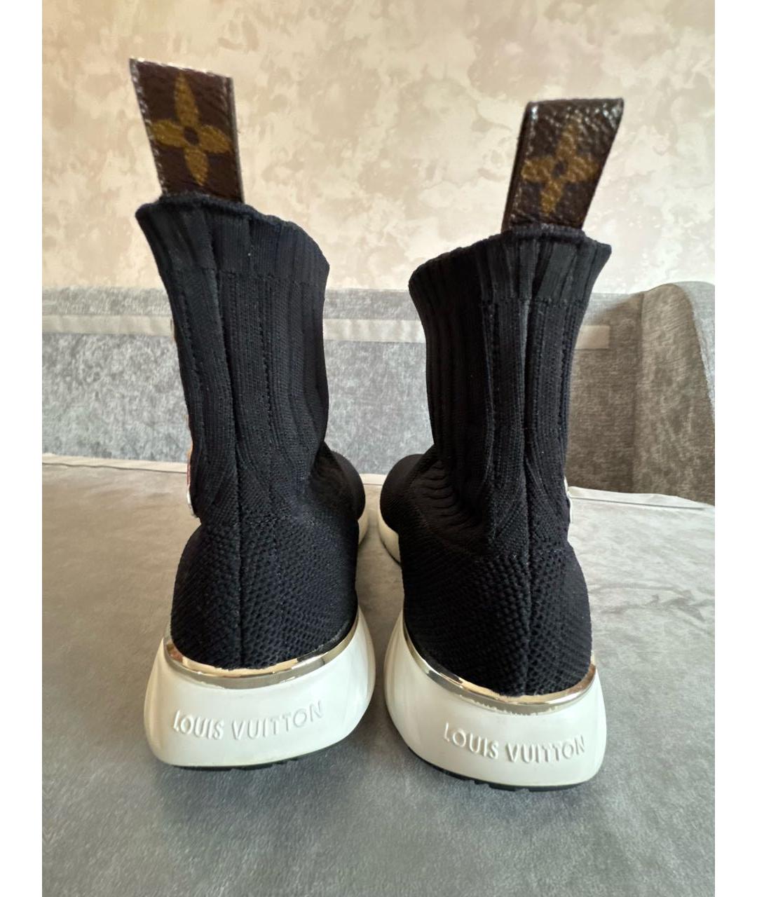LOUIS VUITTON Черные текстильные кроссовки, фото 4