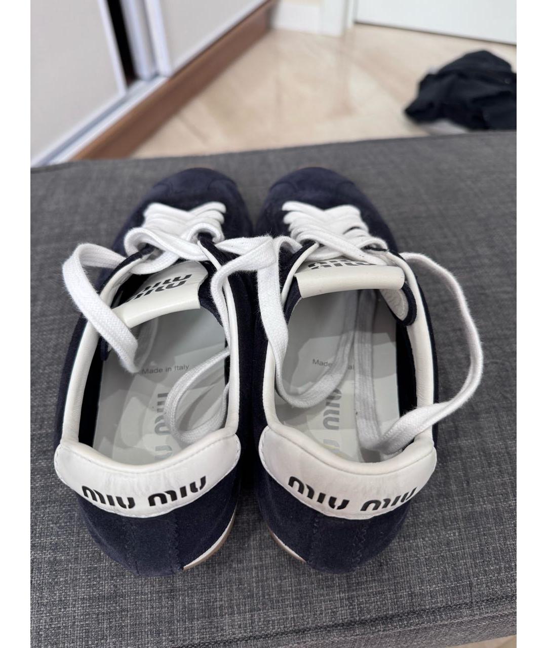 MIU MIU Синие замшевые кеды, фото 3