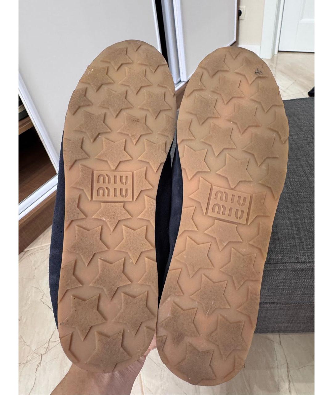 MIU MIU Синие замшевые кеды, фото 5