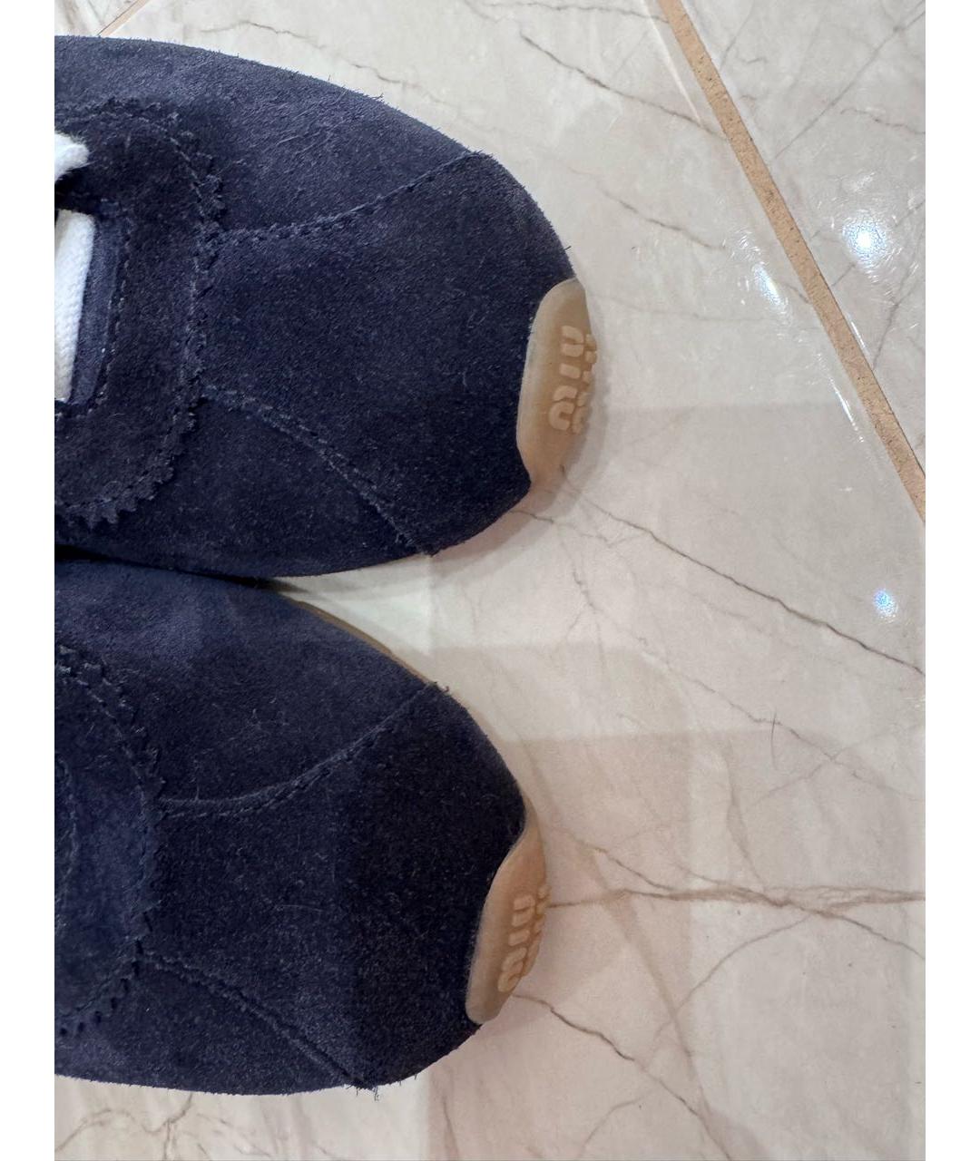 MIU MIU Синие замшевые кеды, фото 8