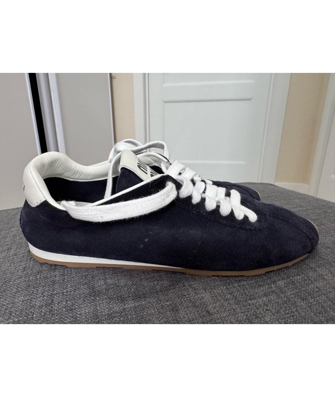 MIU MIU Синие замшевые кеды, фото 9