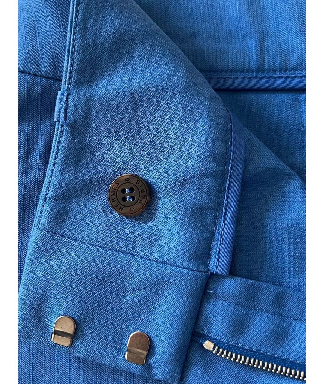 HERMES Синие хлопковые шорты, фото 4