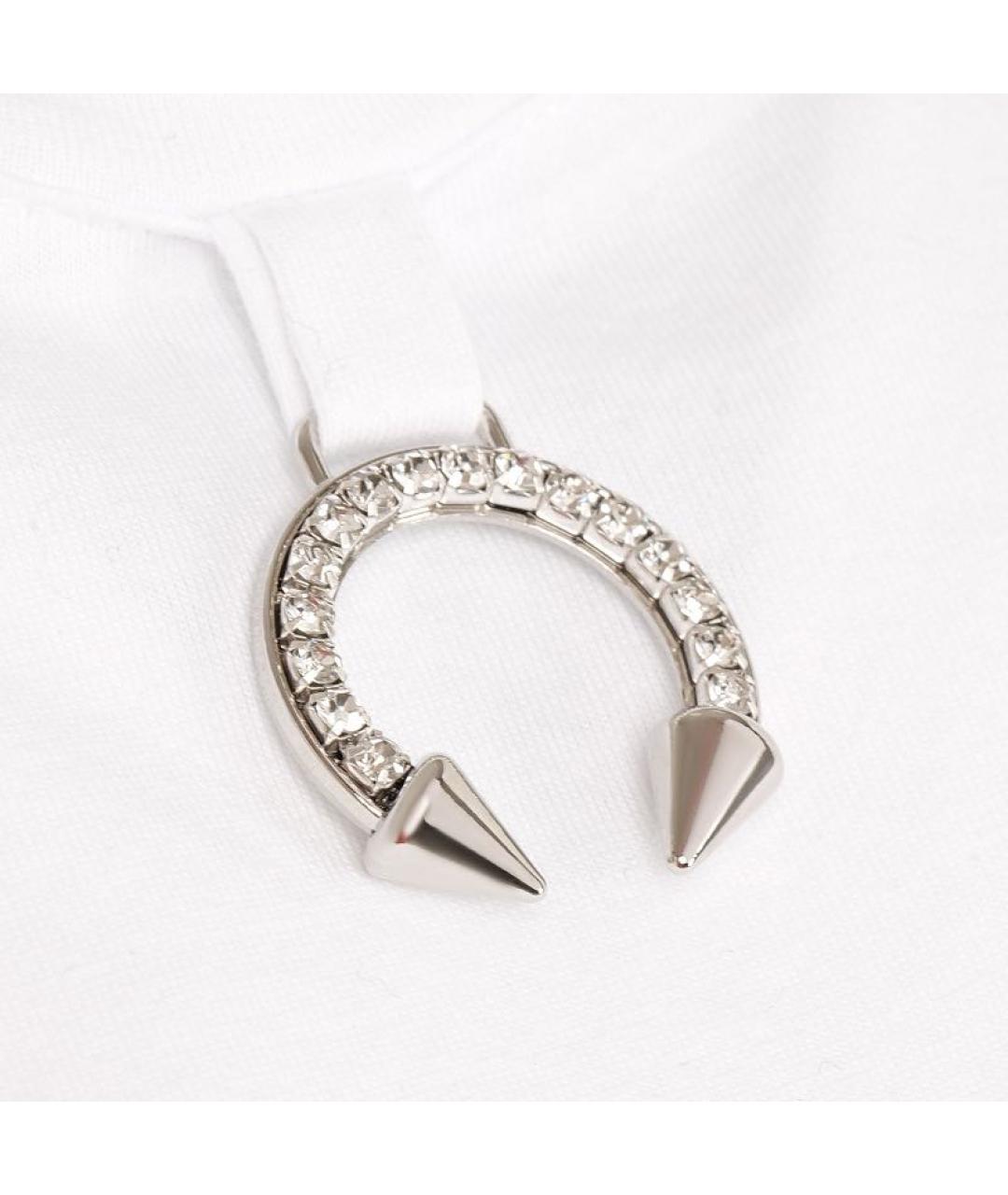 PHILIPP PLEIN Белая хлопковая футболка, фото 3