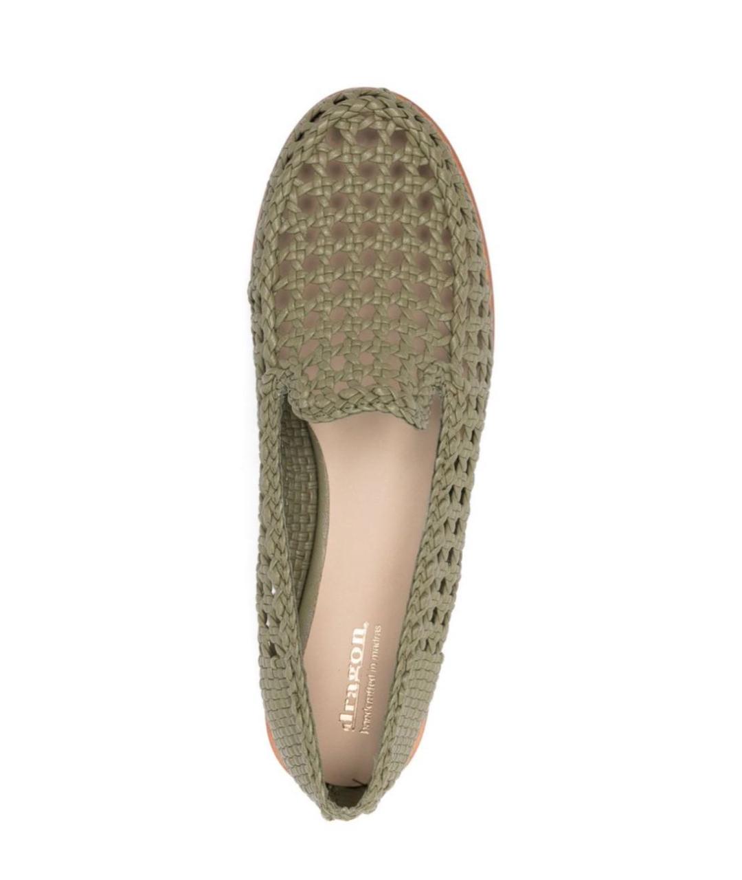 Dragon Diffusion Зеленые кожаные лоферы, фото 3