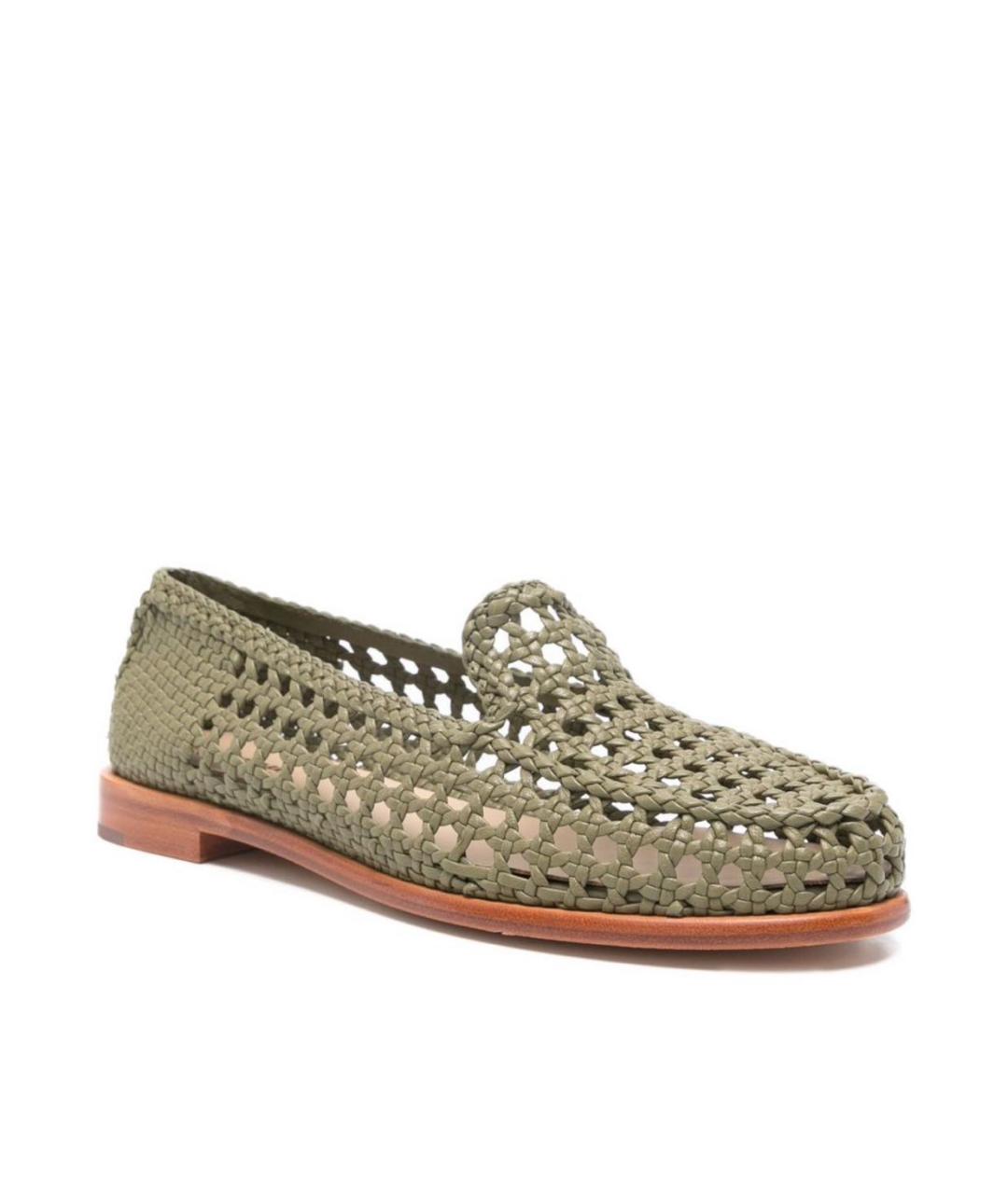 Dragon Diffusion Зеленые кожаные лоферы, фото 9