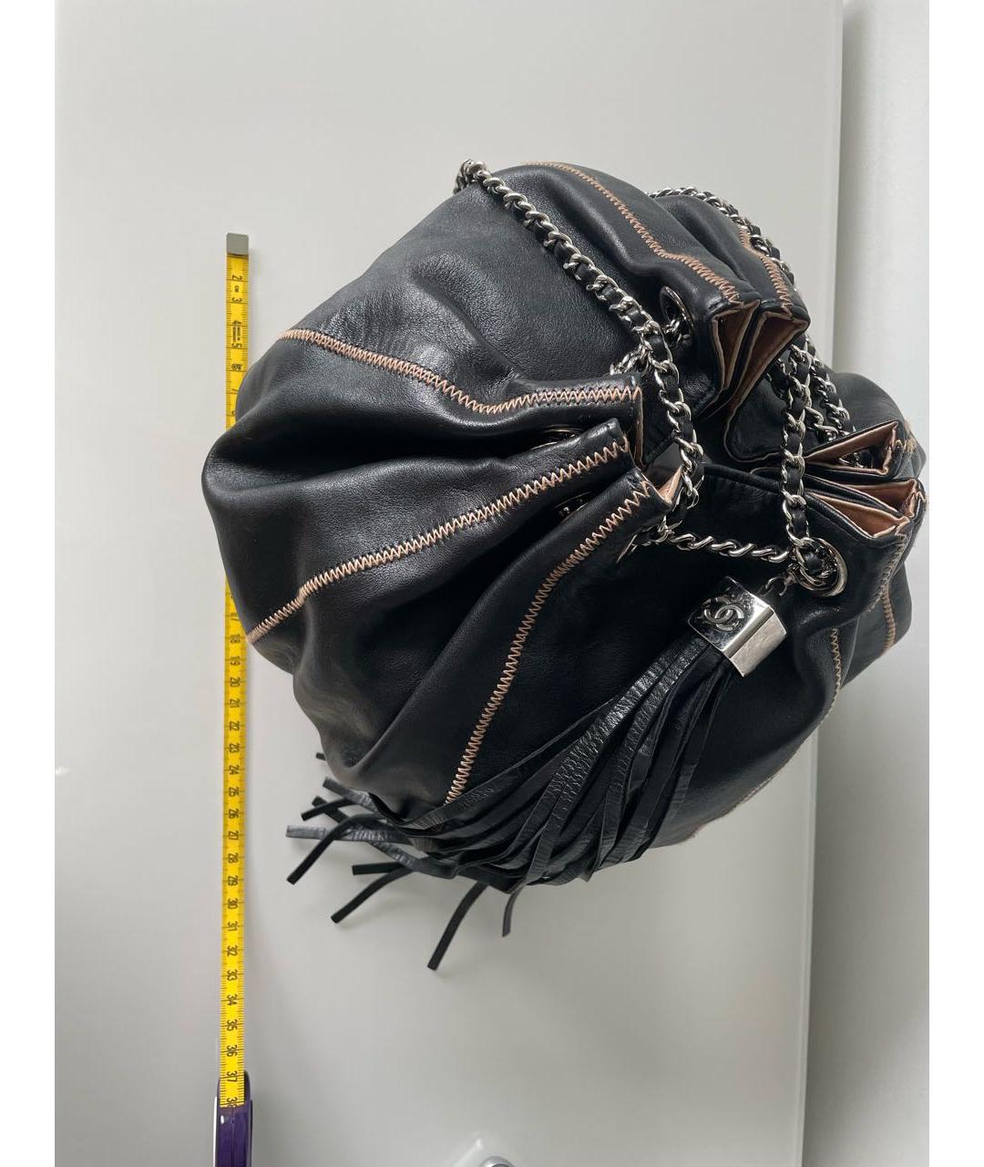 CHANEL Коричневая кожаная сумка через плечо, фото 5