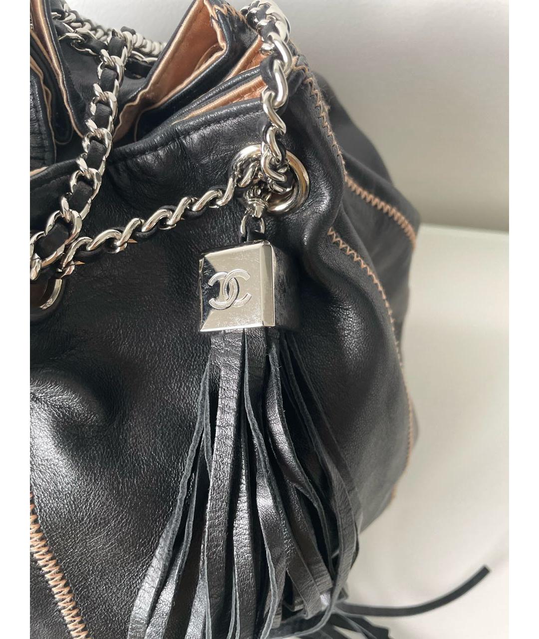 CHANEL Коричневая кожаная сумка через плечо, фото 3