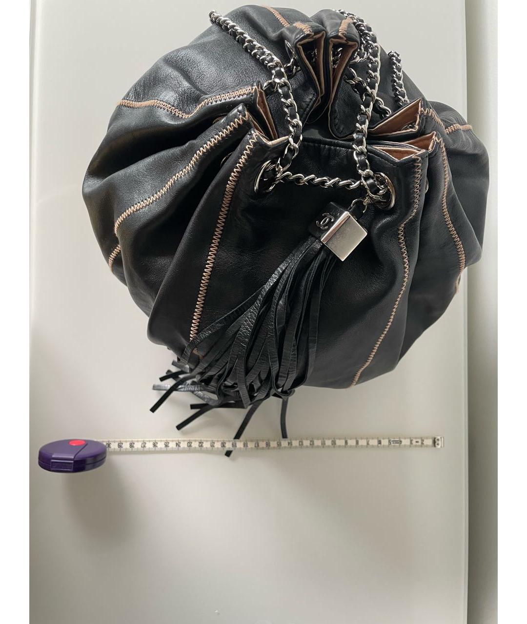 CHANEL Коричневая кожаная сумка через плечо, фото 6