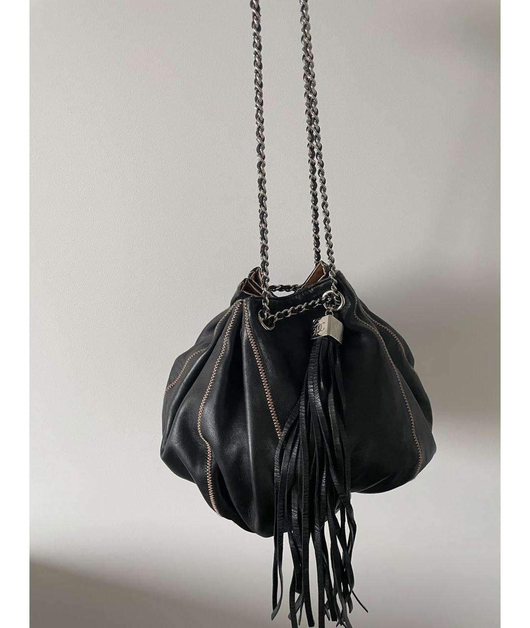 CHANEL Коричневая кожаная сумка через плечо, фото 7