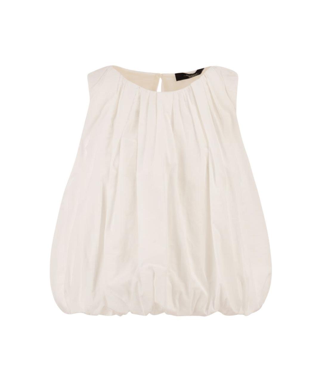 WEEKEND MAX MARA Белая хлопковая майка, фото 1