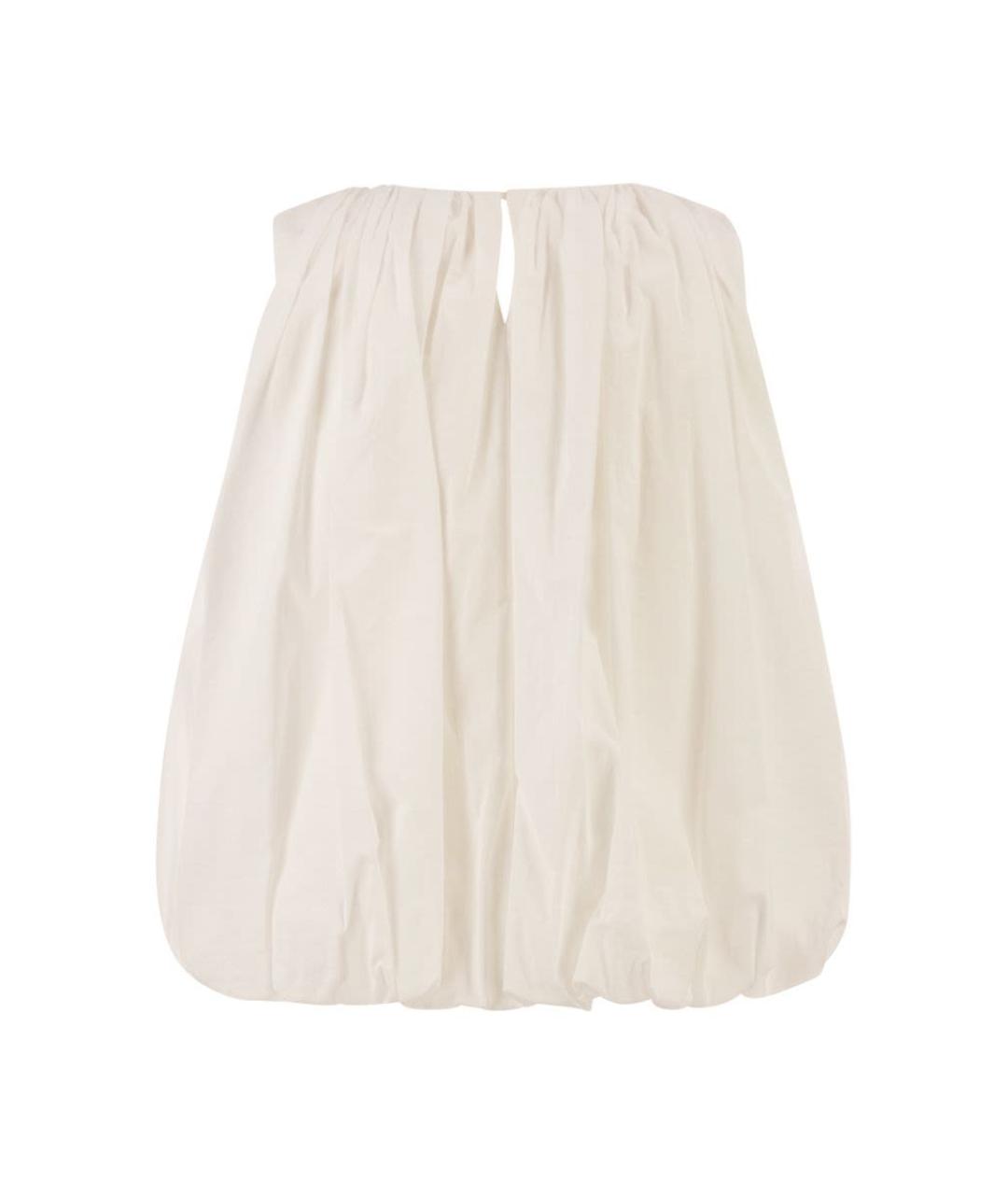 WEEKEND MAX MARA Белая хлопковая майка, фото 2