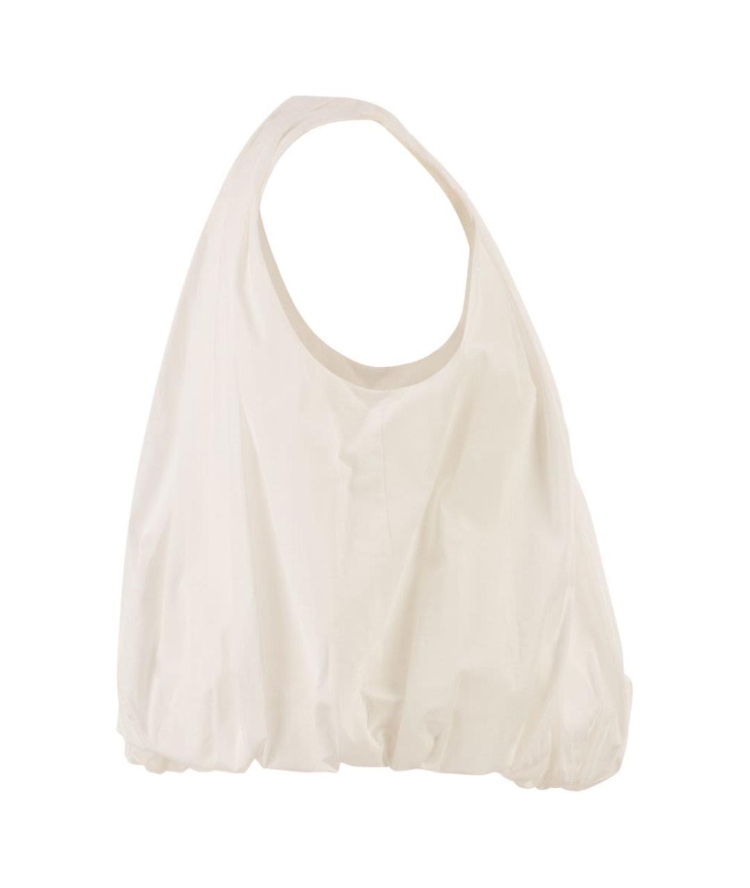 WEEKEND MAX MARA Белая хлопковая майка, фото 3