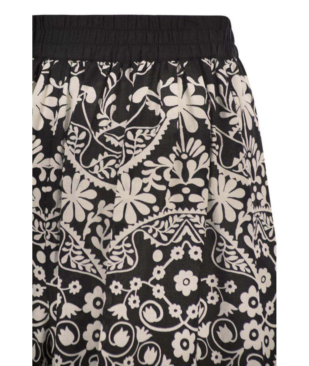 WEEKEND MAX MARA Черные хлопковые прямые брюки, фото 4