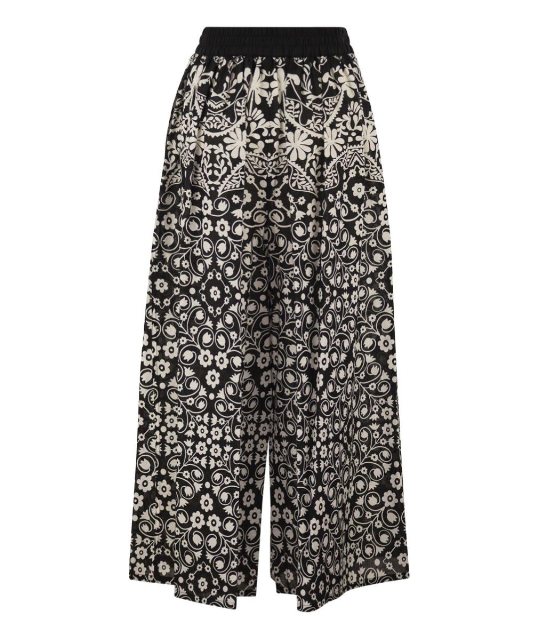 WEEKEND MAX MARA Черные хлопковые прямые брюки, фото 2