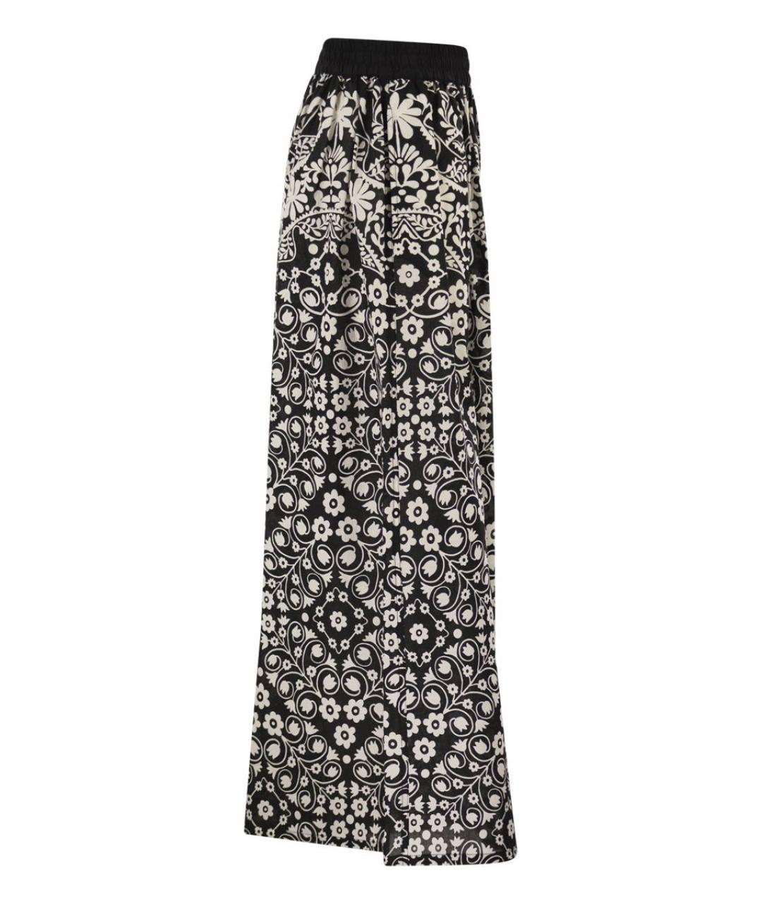 WEEKEND MAX MARA Черные хлопковые прямые брюки, фото 3