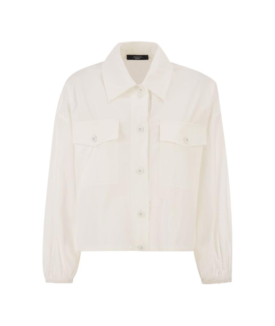 WEEKEND MAX MARA Белая хлопковая рубашка, фото 1