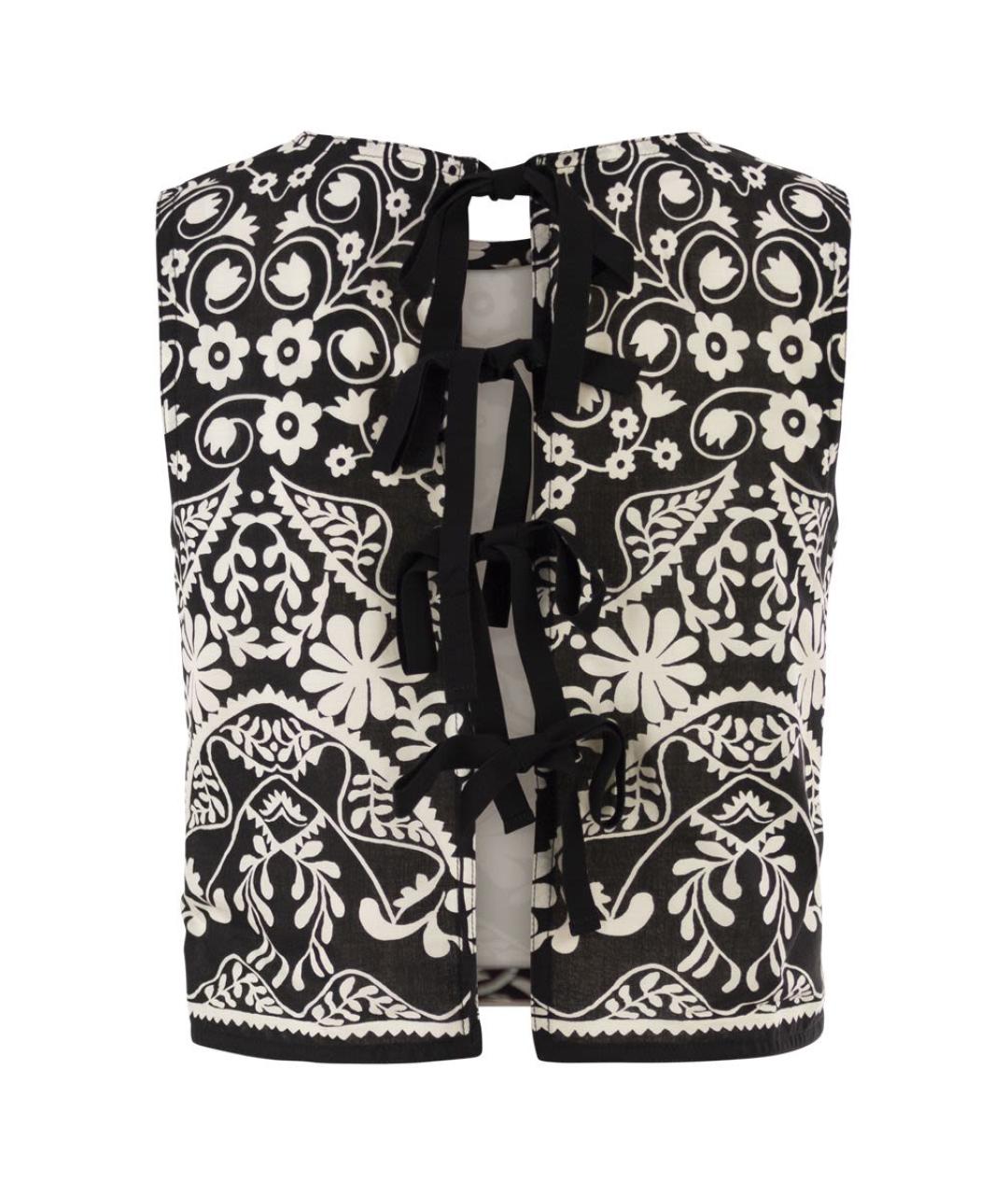 WEEKEND MAX MARA Черная хлопковая майка, фото 2