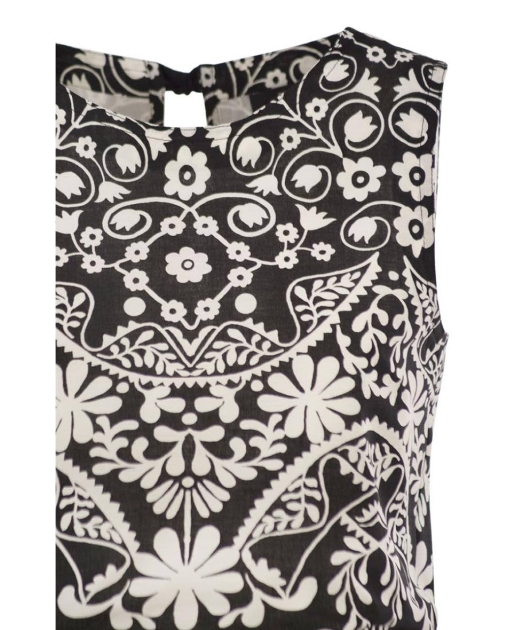 WEEKEND MAX MARA Черная хлопковая майка, фото 4