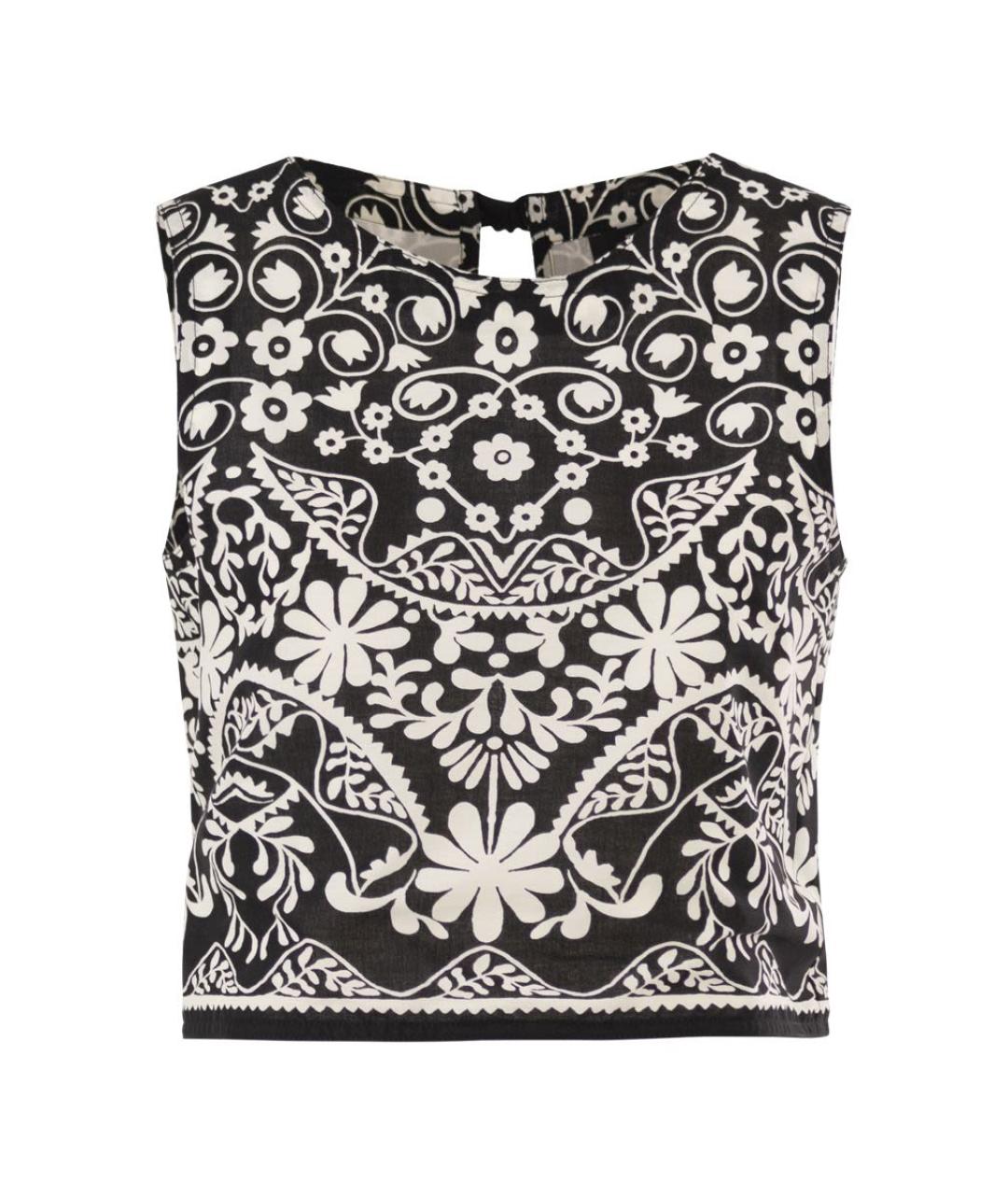 WEEKEND MAX MARA Черная хлопковая майка, фото 1