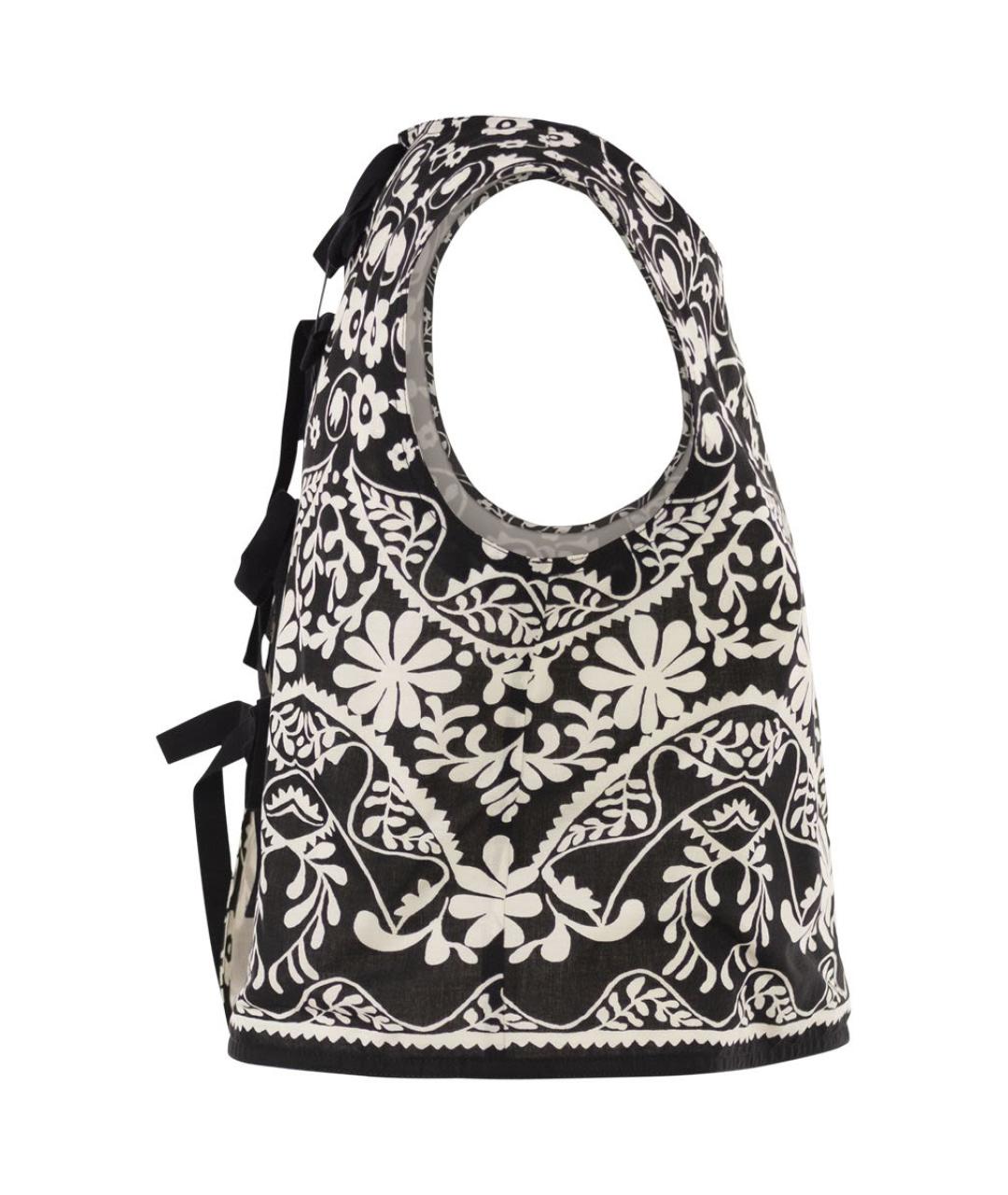 WEEKEND MAX MARA Черная хлопковая майка, фото 3