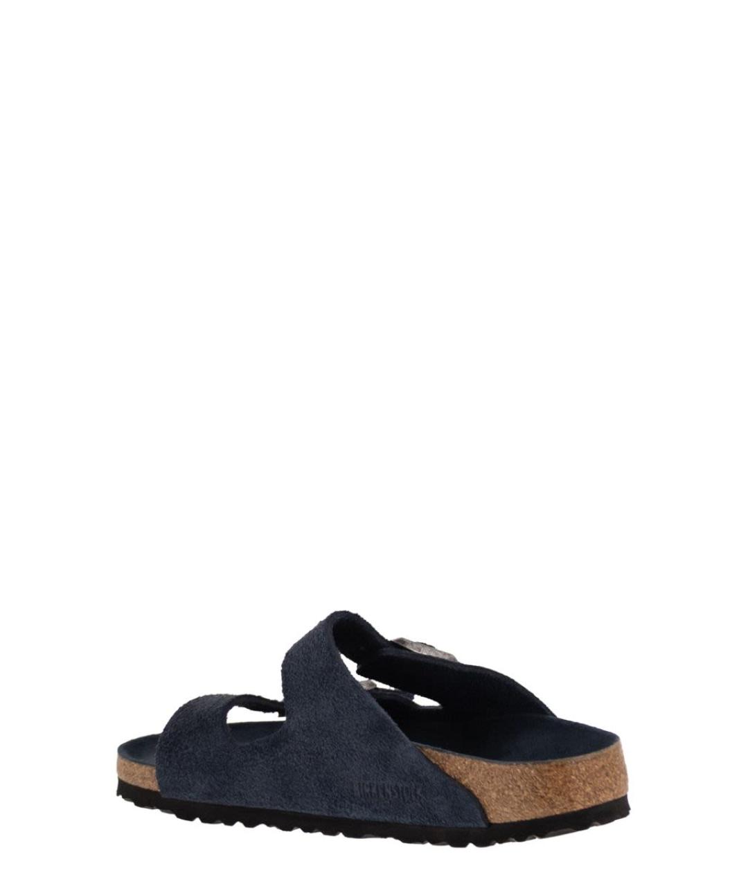 BIRKENSTOCK Темно-синие замшевые шлепанцы, фото 3