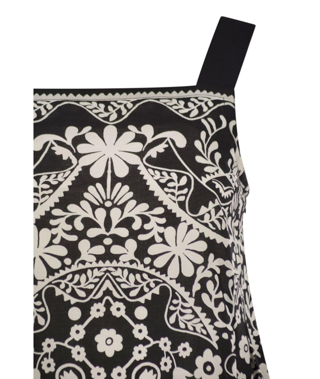 WEEKEND MAX MARA Черное хлопковое повседневное платье, фото 4