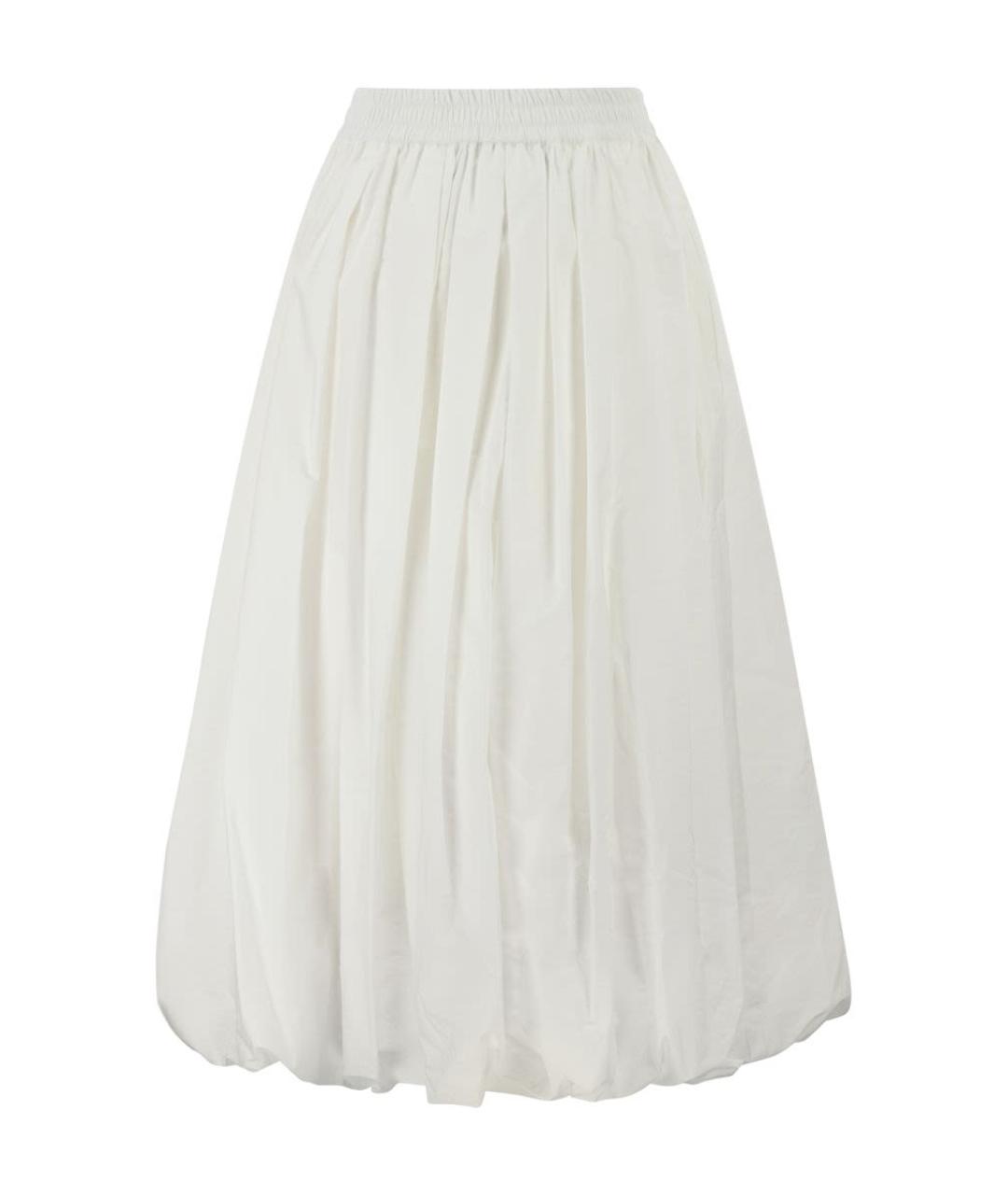WEEKEND MAX MARA Белая хлопковая юбка миди, фото 2
