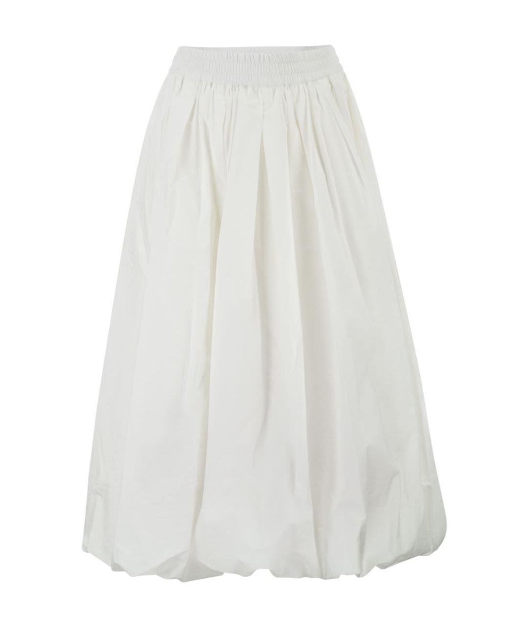 WEEKEND MAX MARA Белая хлопковая юбка миди, фото 1