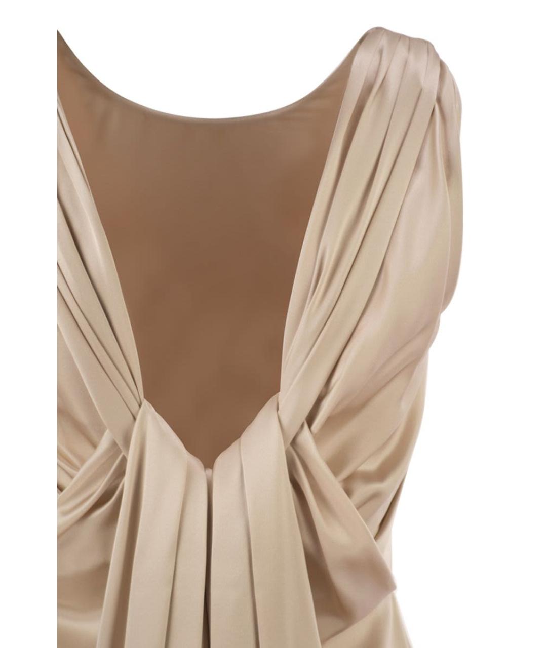 MAX MARA Розовое шелковое вечернее платье, фото 4