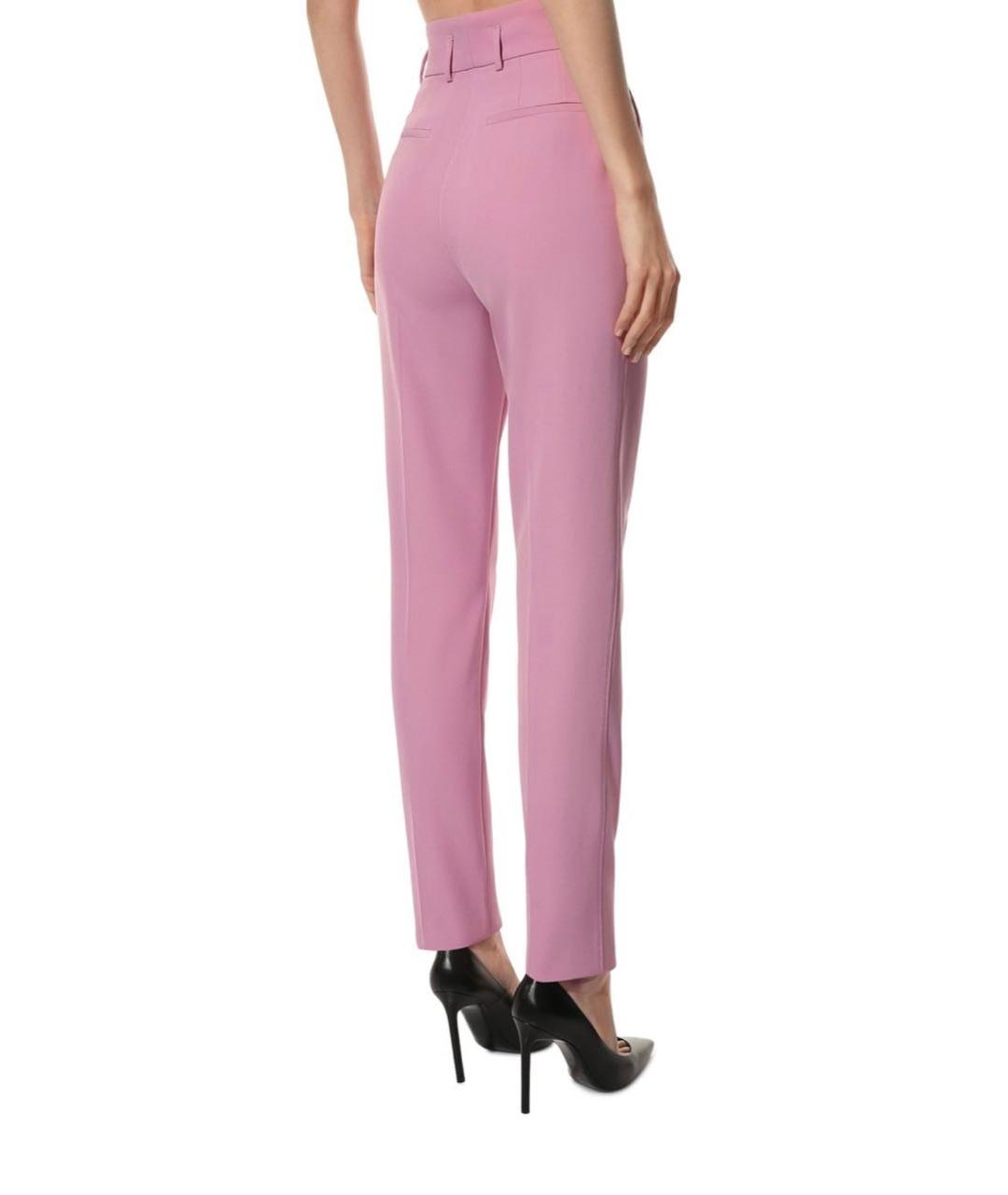 DOLCE&GABBANA Розовые полиэстеровые брюки узкие, фото 3
