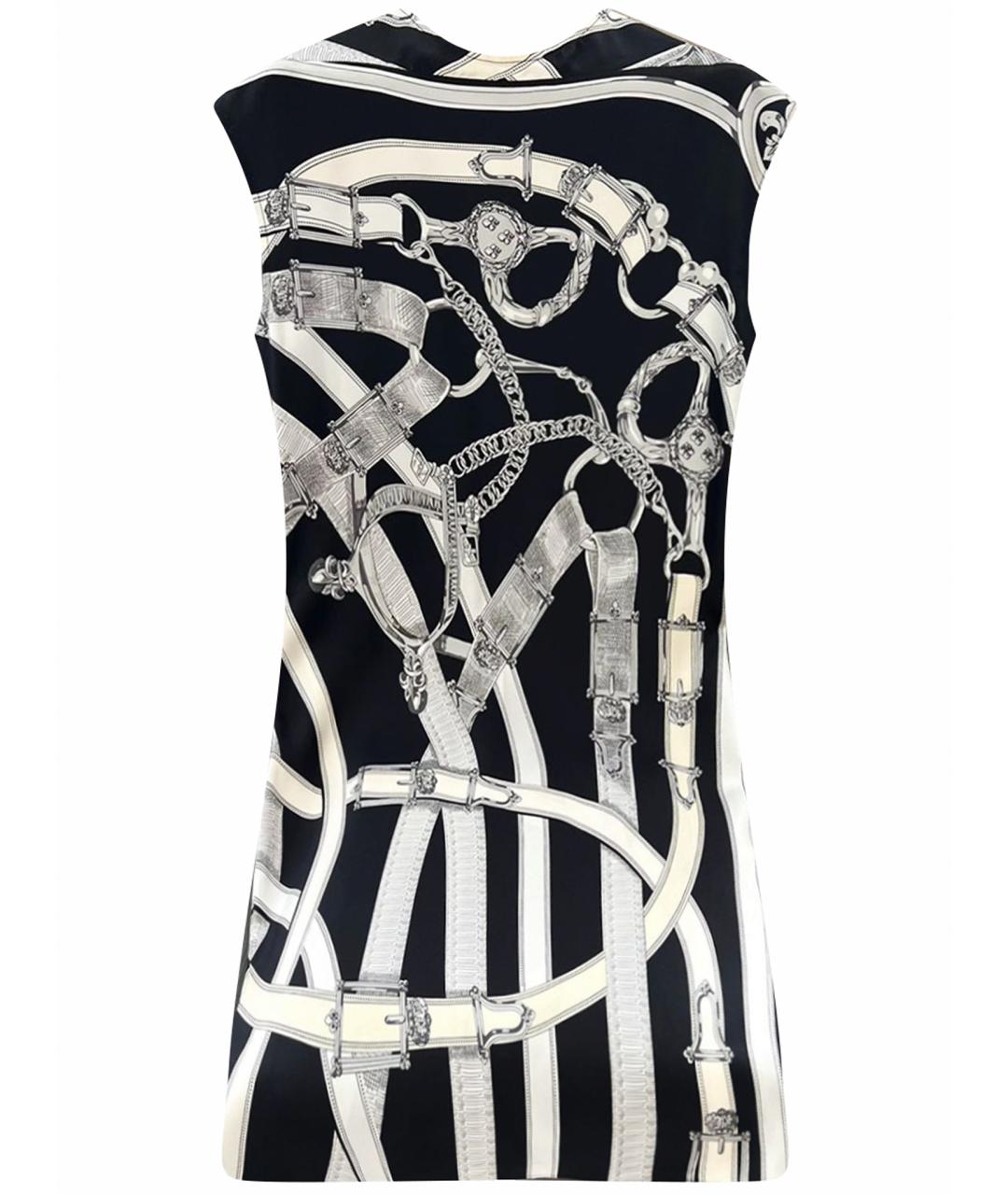 HERMES Черное шелковое повседневное платье, фото 1