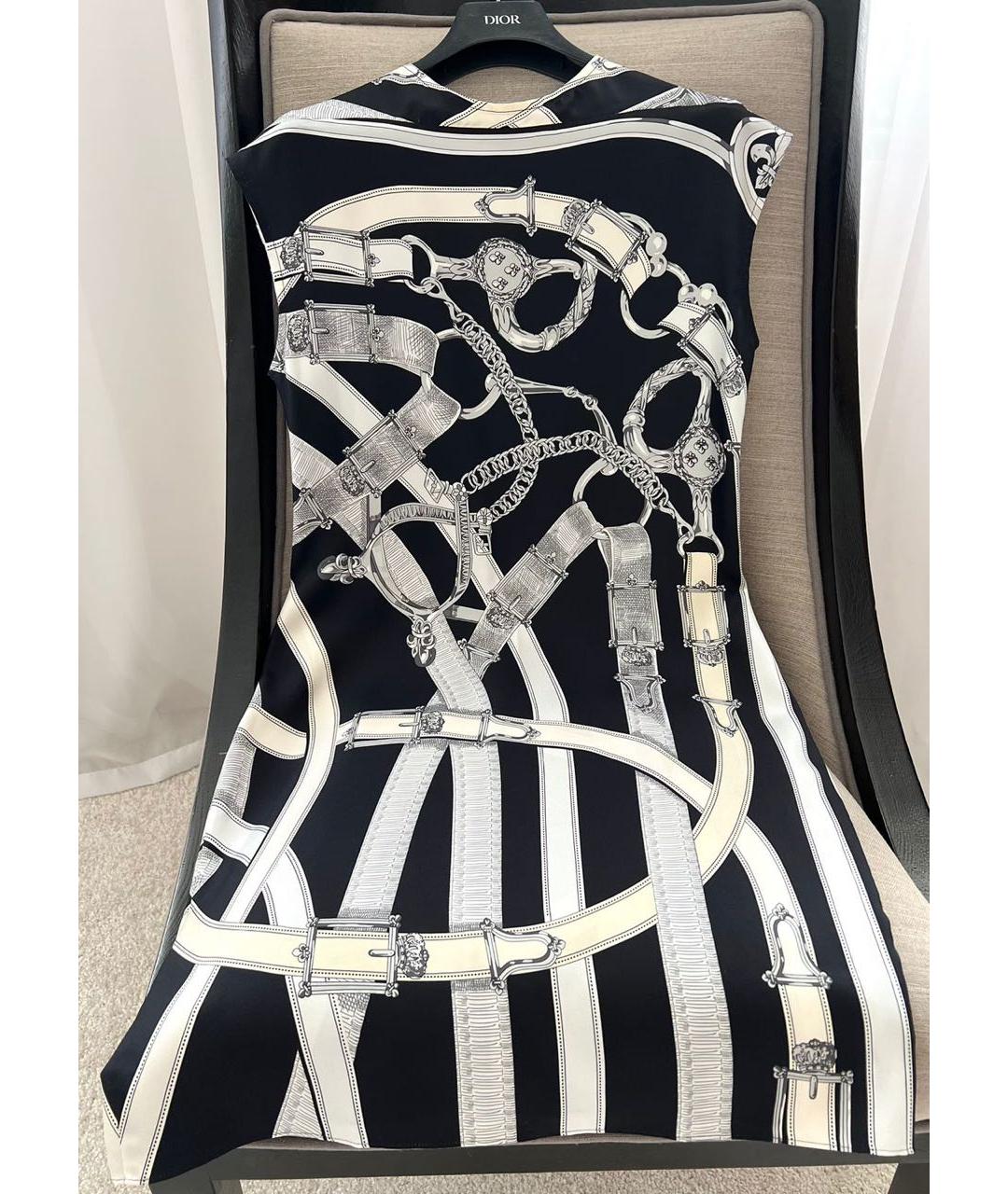 HERMES Черное шелковое повседневное платье, фото 9