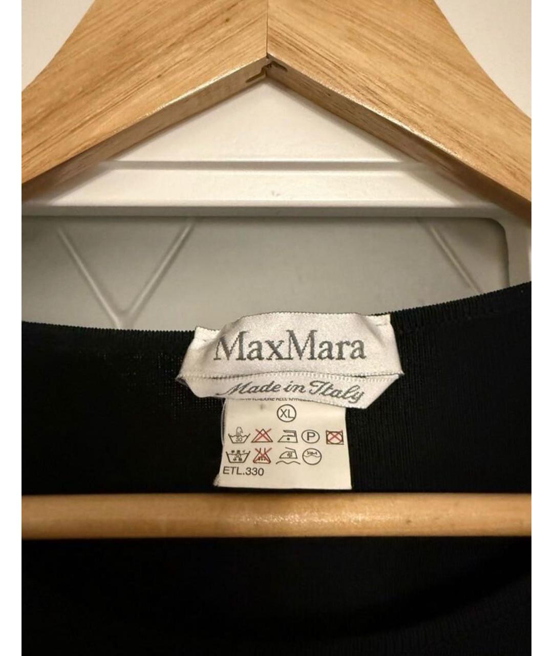 MAX MARA Темно-синяя вискозная майка, фото 3