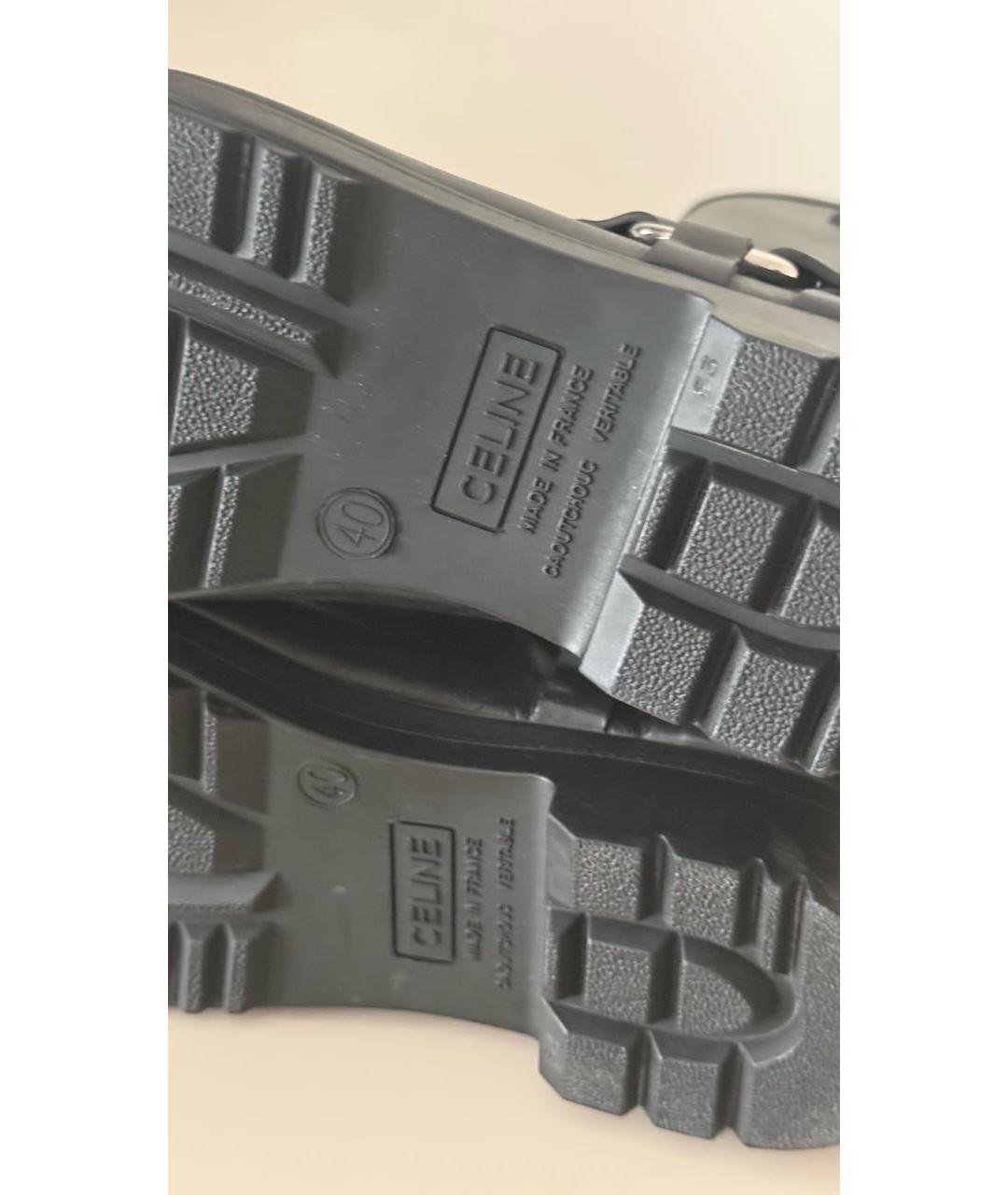 CELINE Черные резиновые сапоги, фото 4