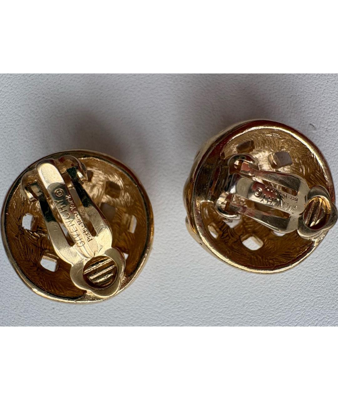 GIVENCHY Золотые металлические клипсы, фото 3