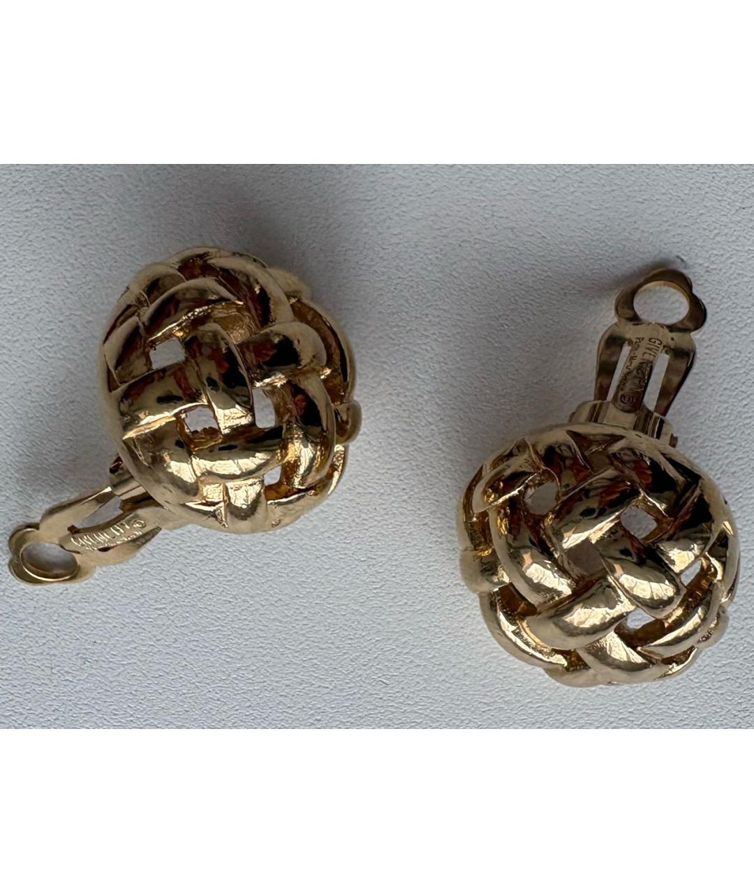 GIVENCHY Золотые металлические клипсы, фото 2