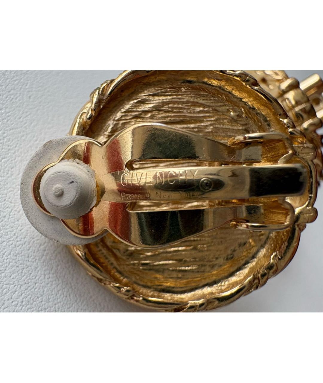 GIVENCHY Золотые металлические клипсы, фото 2