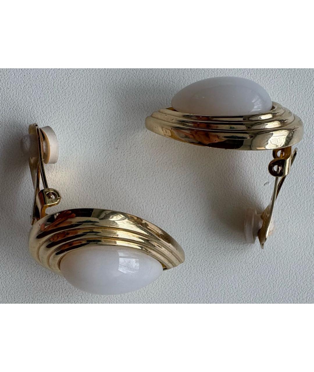 CHRISTIAN DIOR Золотые металлические клипсы, фото 3