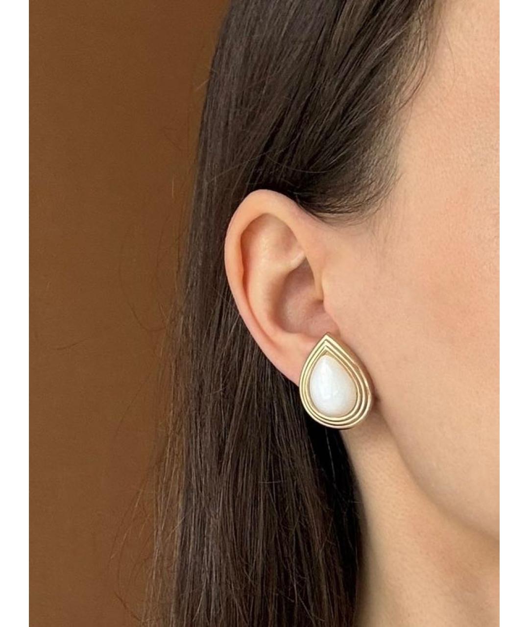 CHRISTIAN DIOR Золотые металлические клипсы, фото 5