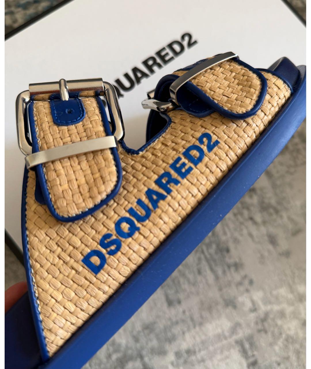 DSQUARED2 Кожаные шлепанцы, фото 4