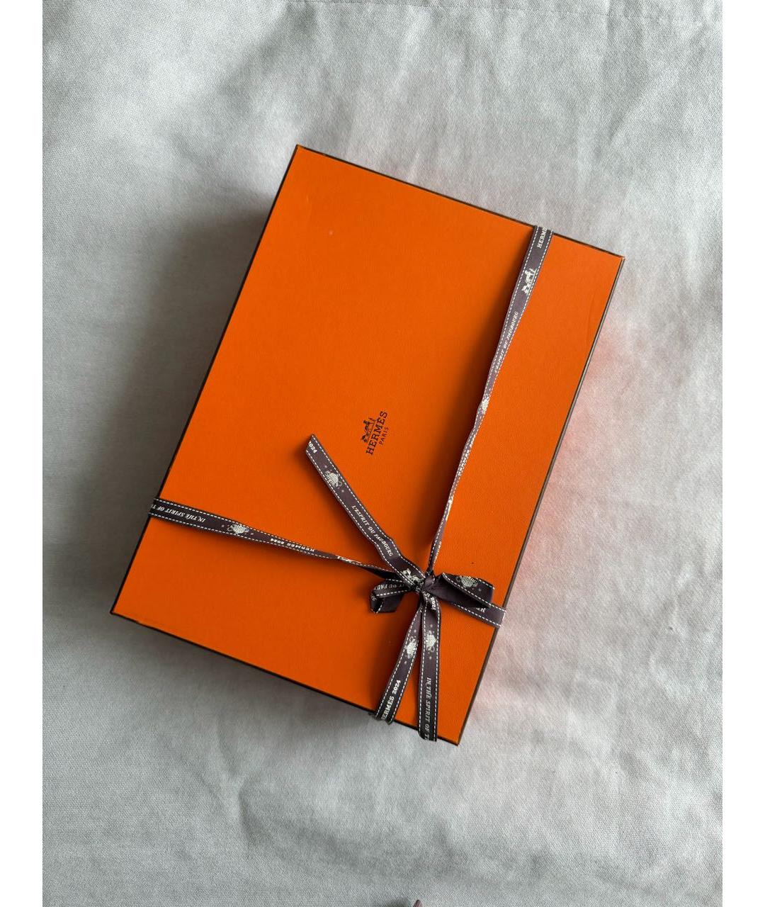 HERMES Коричневые кожаные шлепанцы, фото 2