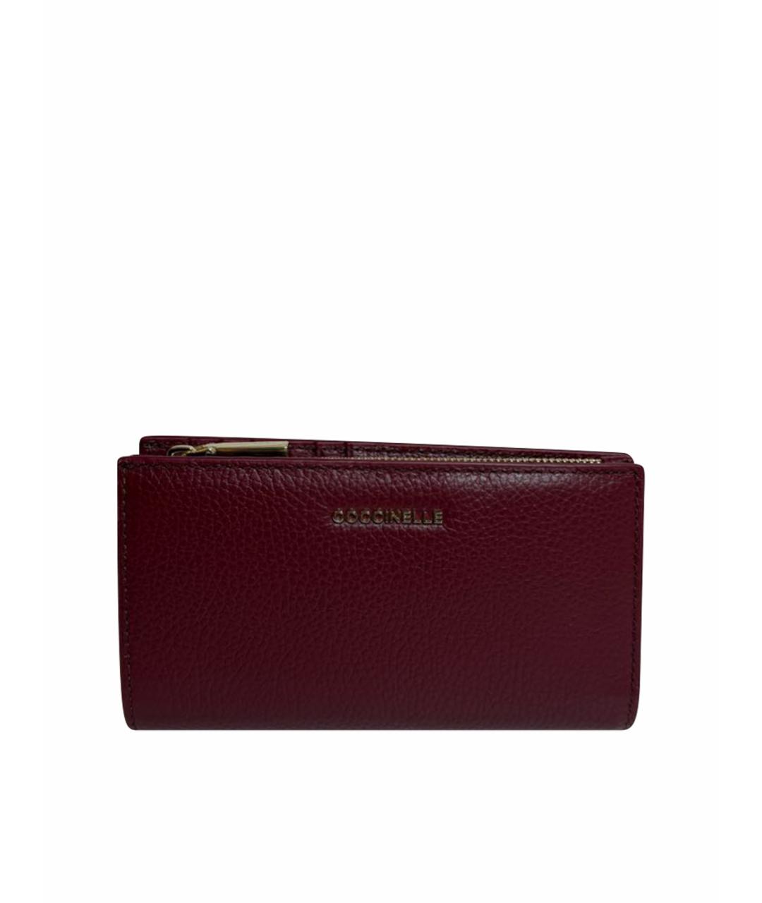 COCCINELLE Бордовый кожаный кошелек, фото 1