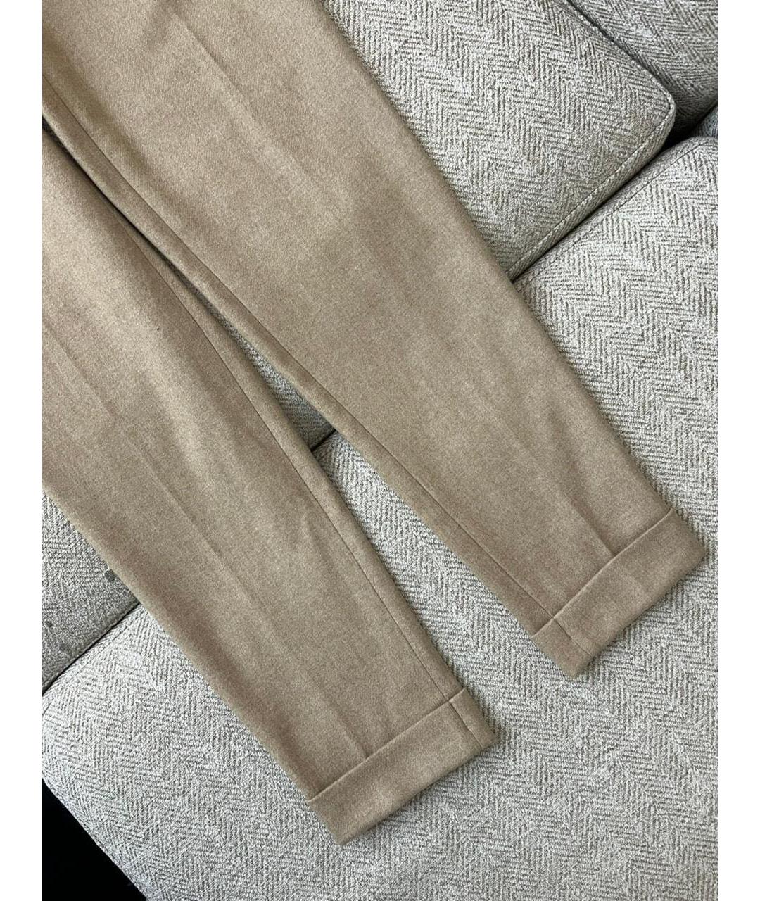 HERMES Бежевые брюки узкие, фото 8