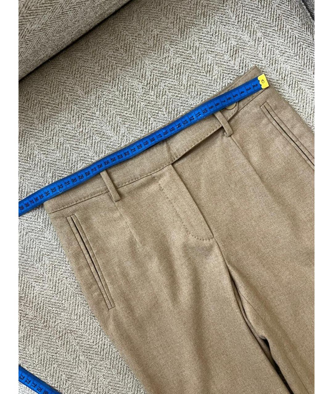 HERMES Бежевые брюки узкие, фото 6
