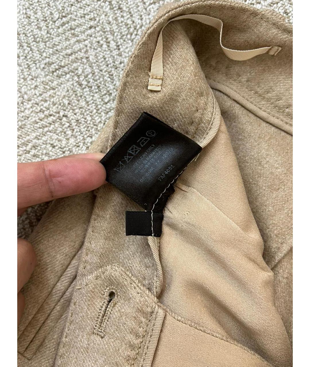 HERMES Бежевые брюки узкие, фото 4