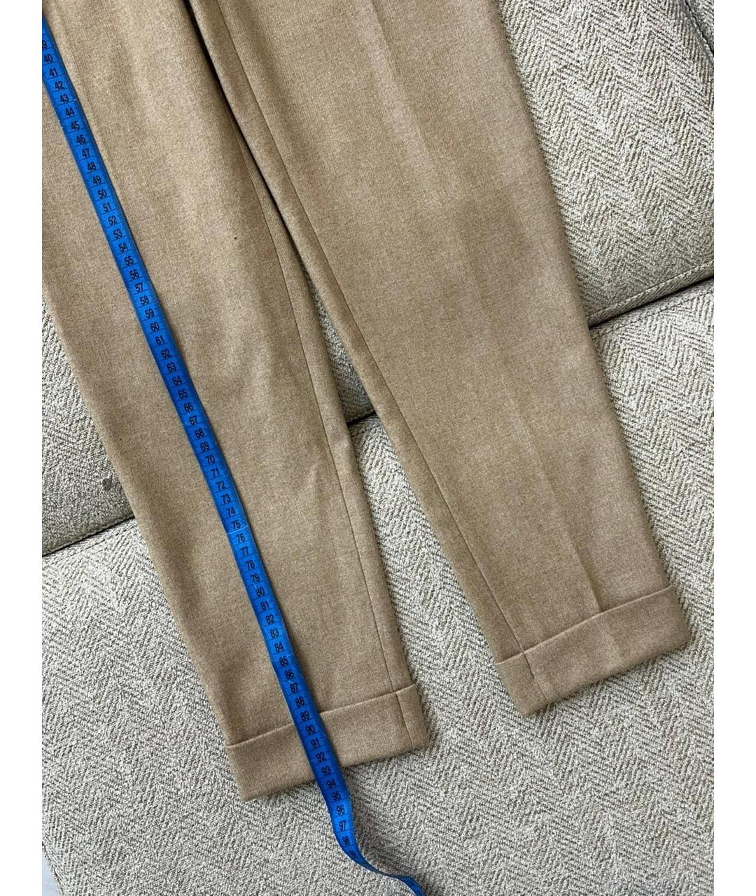 HERMES Бежевые брюки узкие, фото 7