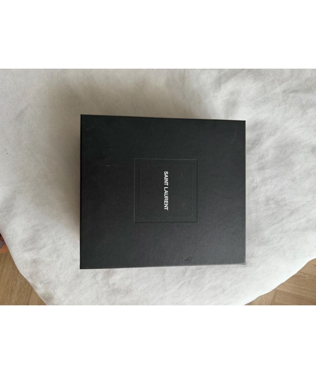 SAINT LAURENT Черные кожаные босоножки, фото 5