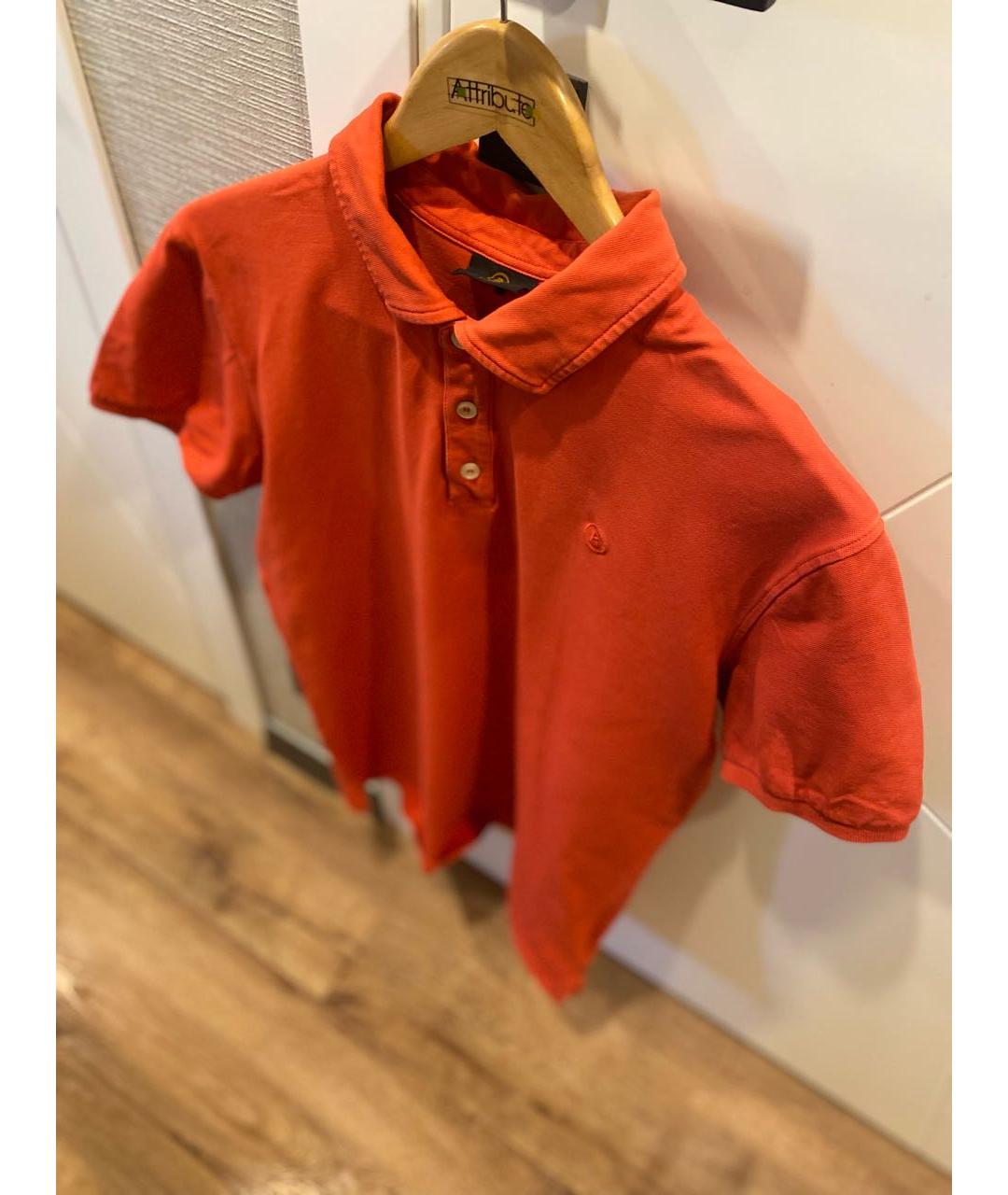 BOGNER Коралловое хлопко-эластановое поло с коротким рукавом, фото 4